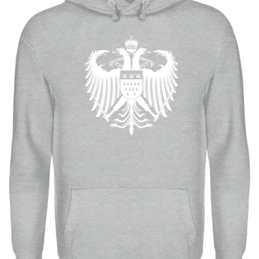 Kölner Wappen mit Adler in Weiß auf Hoodie – Bild 3