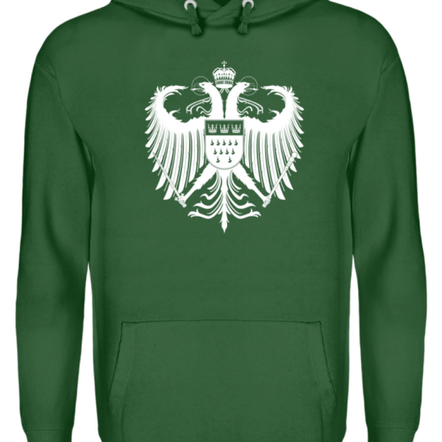 Kölner Wappen mit Adler in Weiß auf Hoodie – Bild 16
