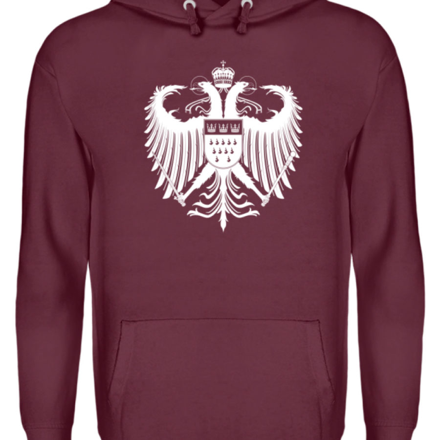 Kölner Wappen mit Adler in Weiß auf Hoodie – Bild 10