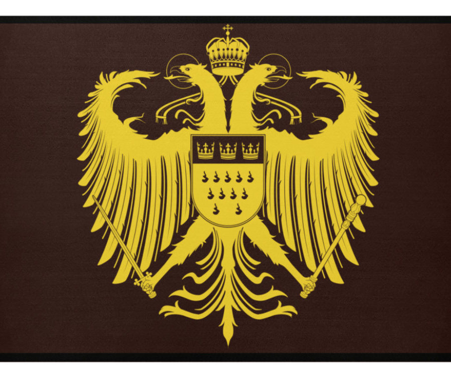 Kölner Wappen mit Adler in Gelb auf Fußmatte – Bild 4