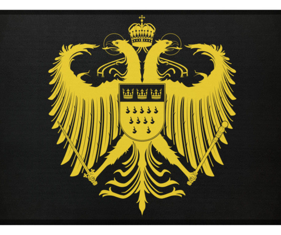 Kölner Wappen mit Adler in Gelb auf Fußmatte – Bild 3
