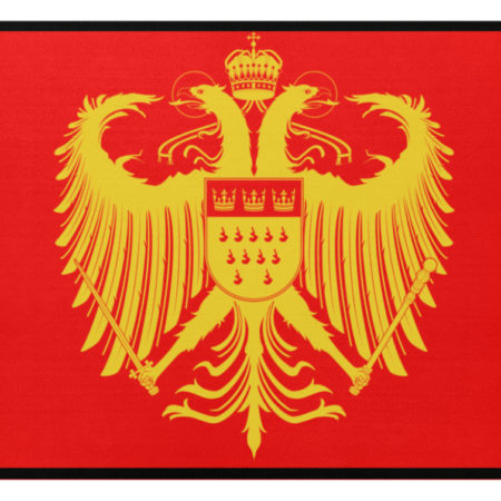 Kölner Wappen mit Adler in Gelb auf Fußmatte