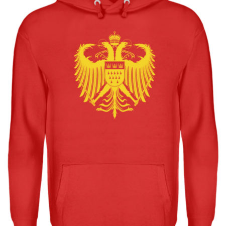 Kölner Wappen mit Adler in Gelb auf Hoodie