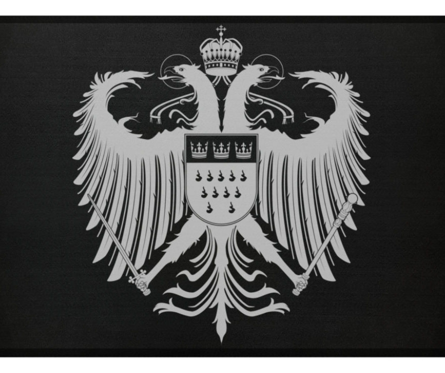 Kölner Wappen mit Adler in Hellgrau auf Fußmatte – Bild 3