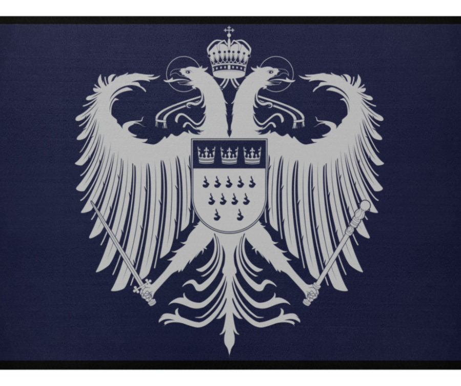 Kölner Wappen mit Adler in Hellgrau auf Fußmatte – Bild 5