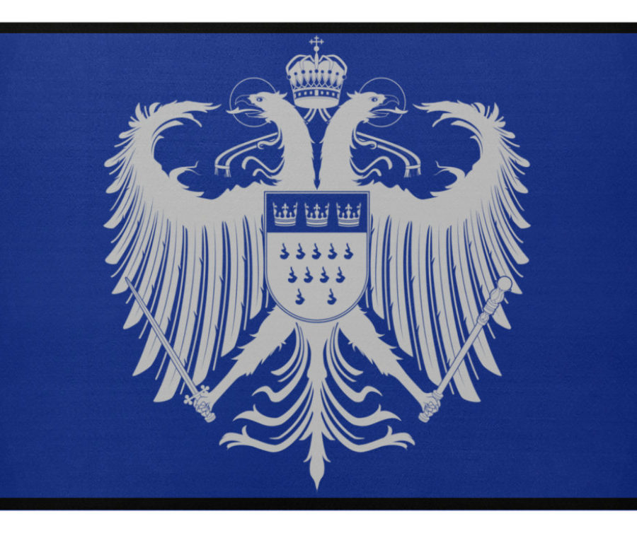 Kölner Wappen mit Adler in Hellgrau auf Fußmatte – Bild 6