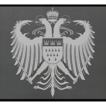 Kölner Wappen mit Adler in Hellgrau auf Fußmatte