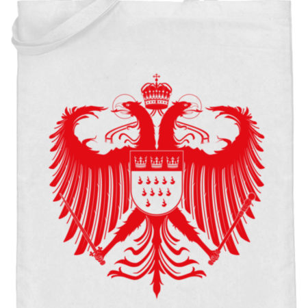 Kölner Wappen mit Adler in Rot auf Baumwoll-Beutel