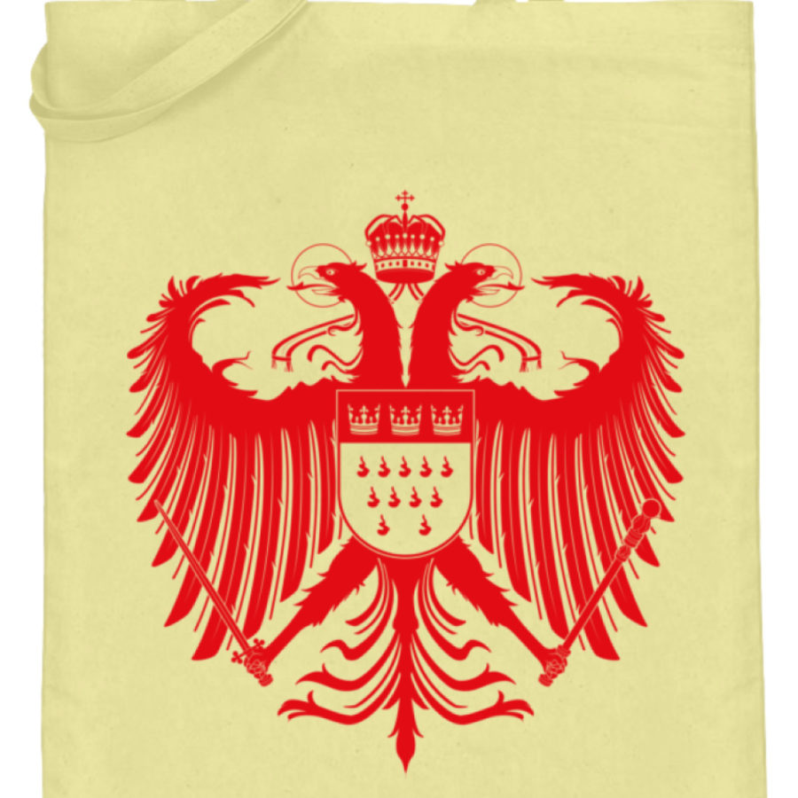 Kölner Wappen mit Adler in Rot auf Baumwoll-Beutel – Bild 2