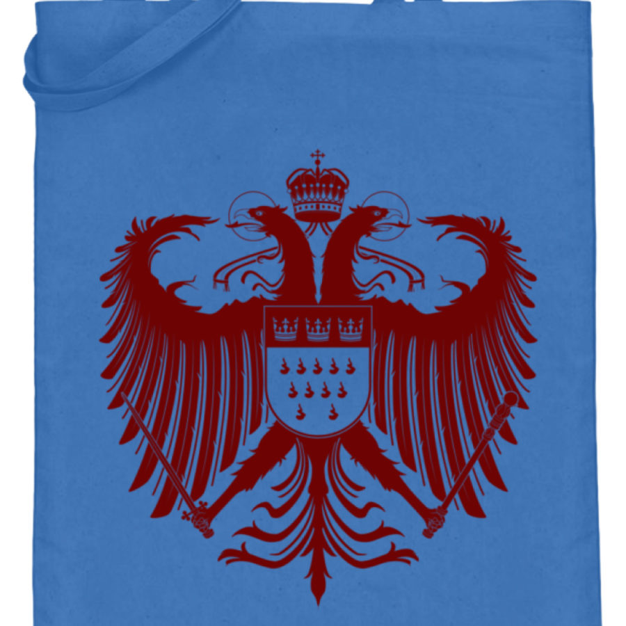 Kölner Wappen mit Adler in Dunkelrot auf Baumwoll-Beutel – Bild 2