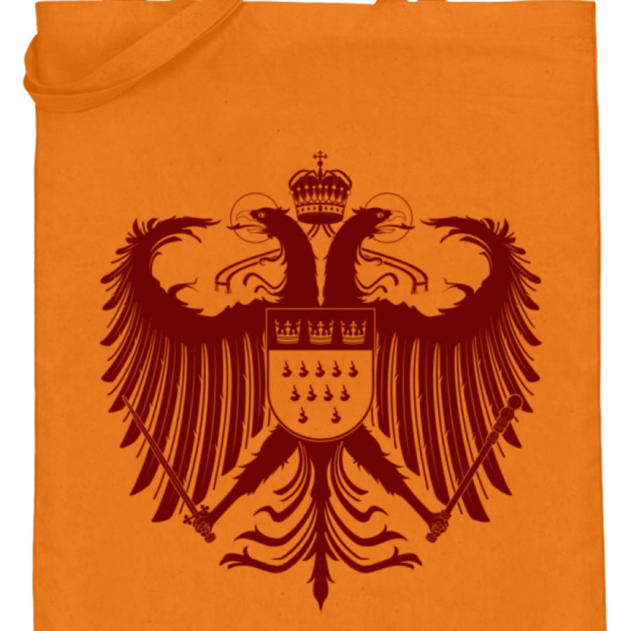 Kölner Wappen mit Adler in Dunkelrot auf Baumwoll-Beutel – Bild 12
