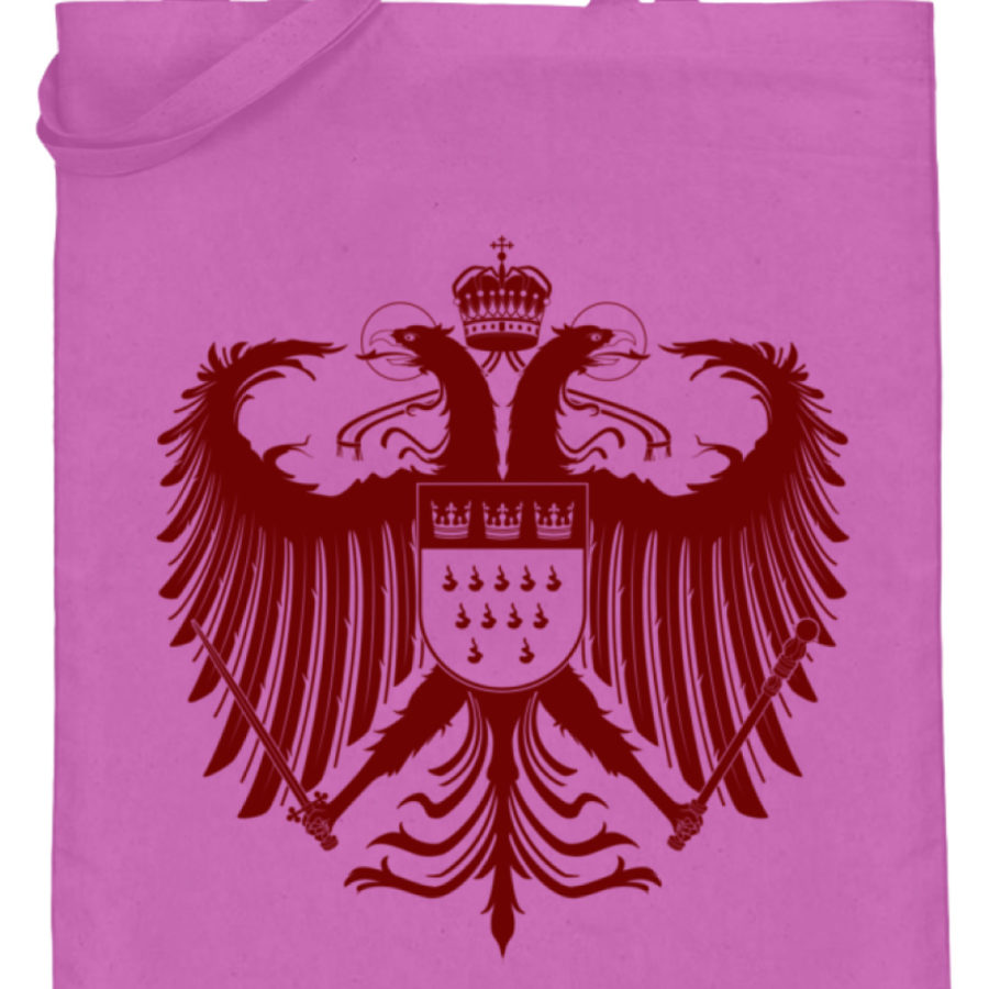 Kölner Wappen mit Adler in Dunkelrot auf Baumwoll-Beutel – Bild 6