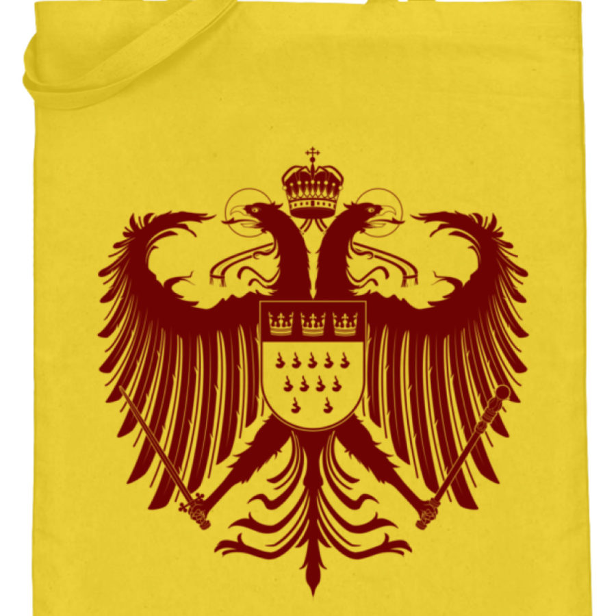 Kölner Wappen mit Adler in Dunkelrot auf Baumwoll-Beutel – Bild 13
