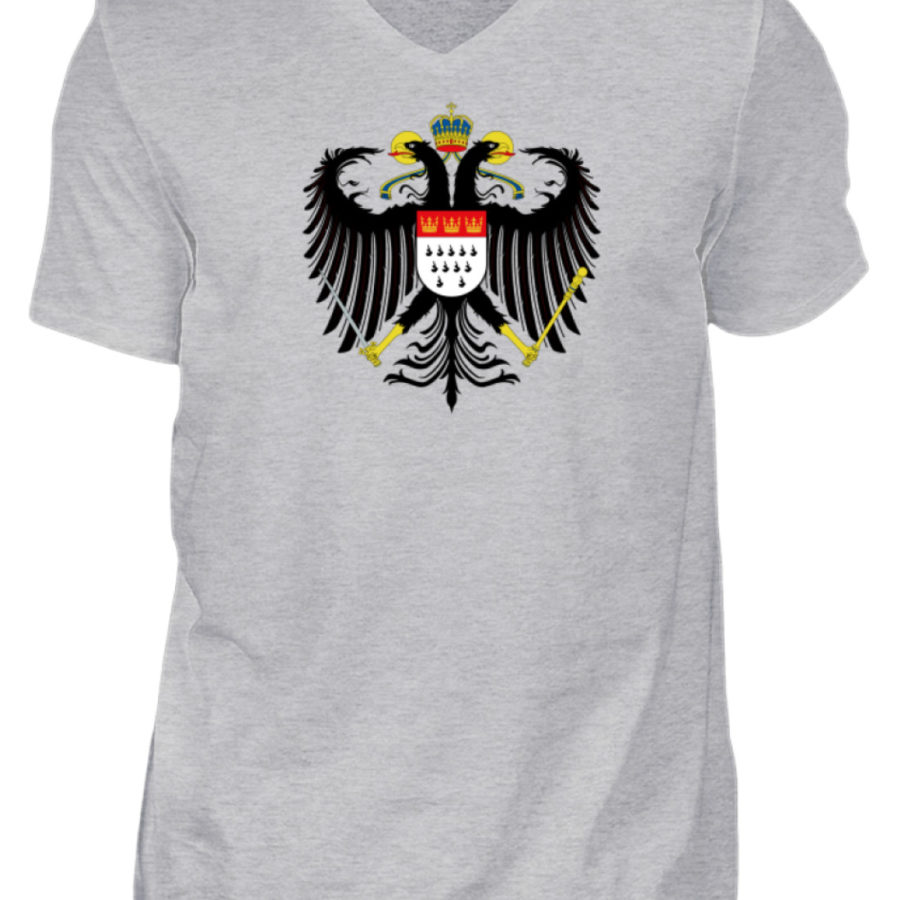 Kölner Wappen mit Adler auf Herren T-Shirt - V-Ausschnitt – Bild 4