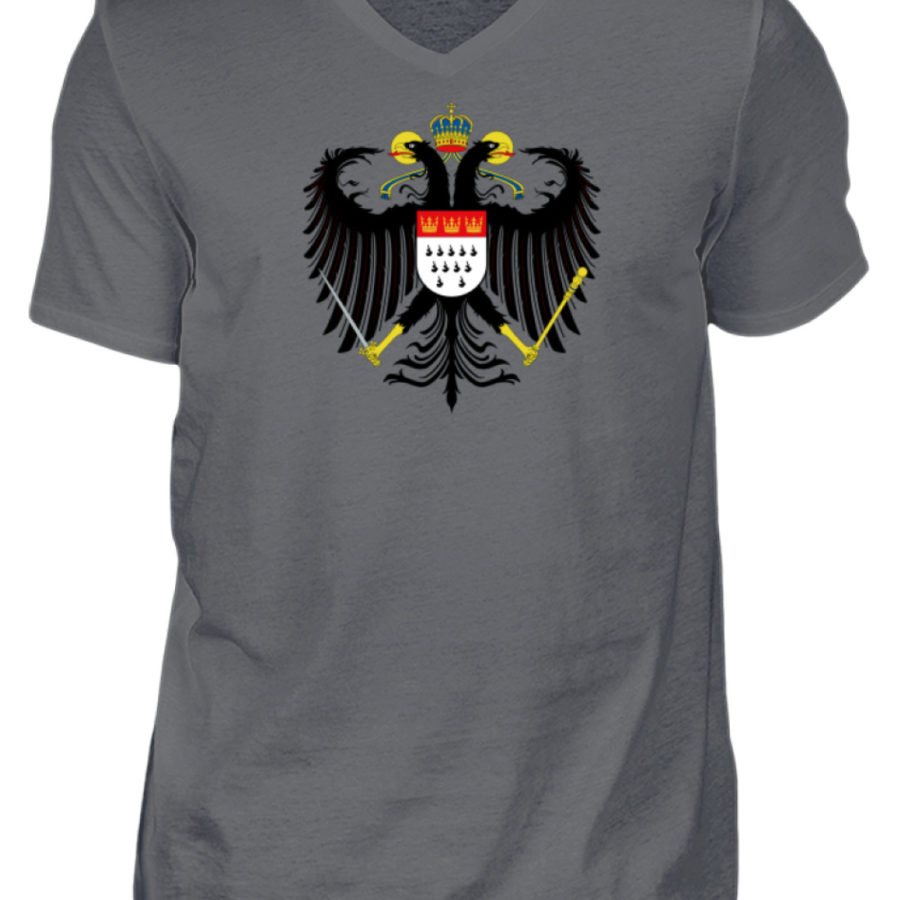 Kölner Wappen mit Adler auf Herren T-Shirt - V-Ausschnitt – Bild 5