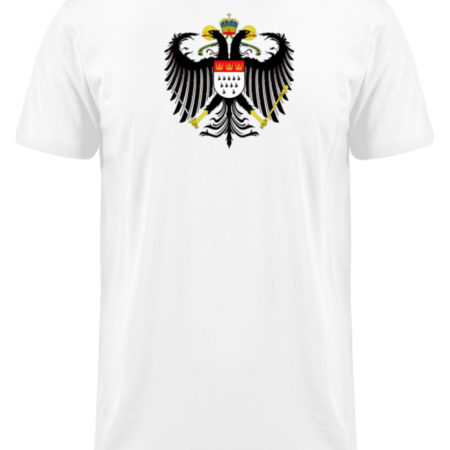 Köln Wappen mit Adler auf weißem Long Tee-Shirt