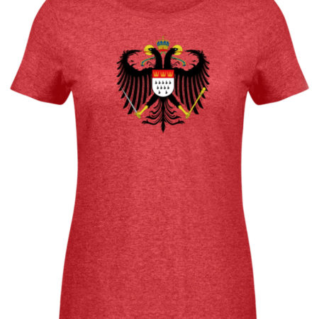 Kölner Wappen mit Adler auf Damen Melange Shirt
