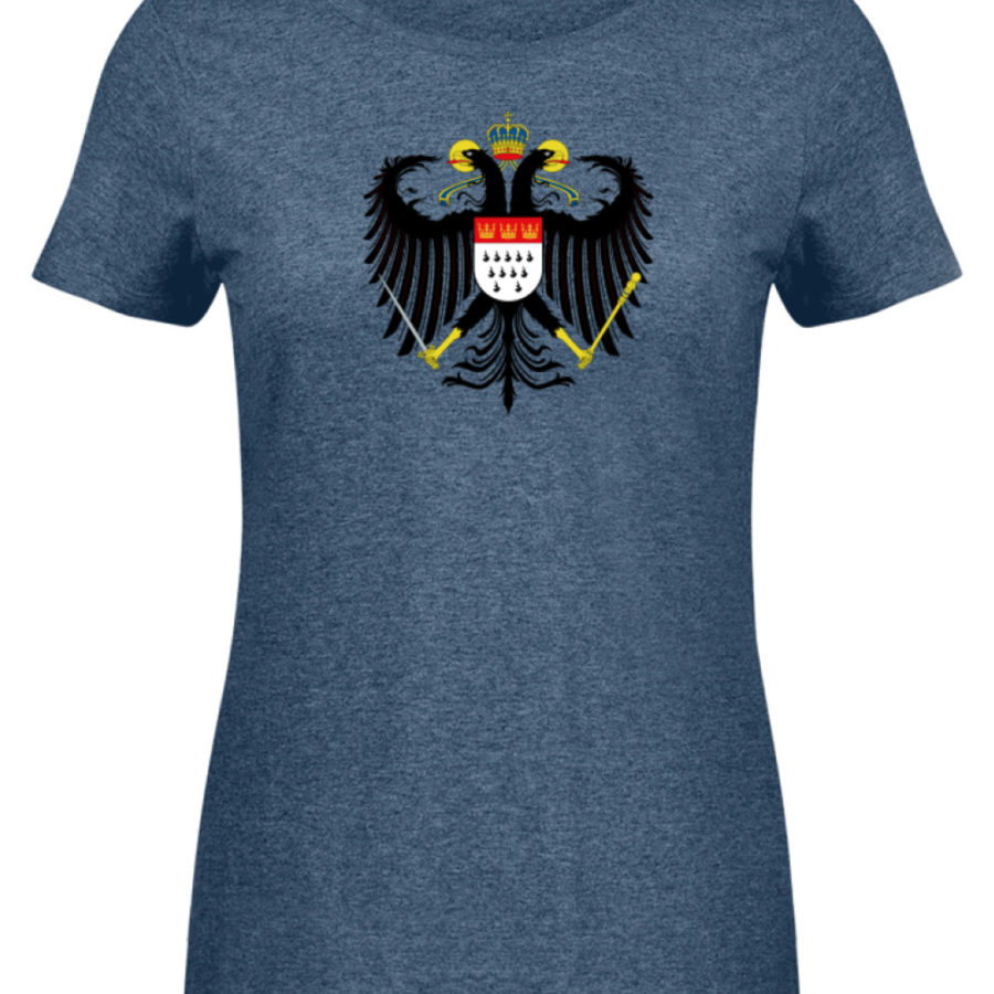 Kölner Wappen mit Adler auf Damen Melange Shirt – Bild 4