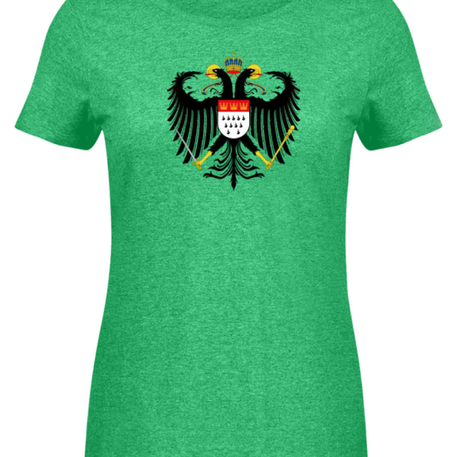 Kölner Wappen mit Adler auf Damen Melange Shirt – Bild 6