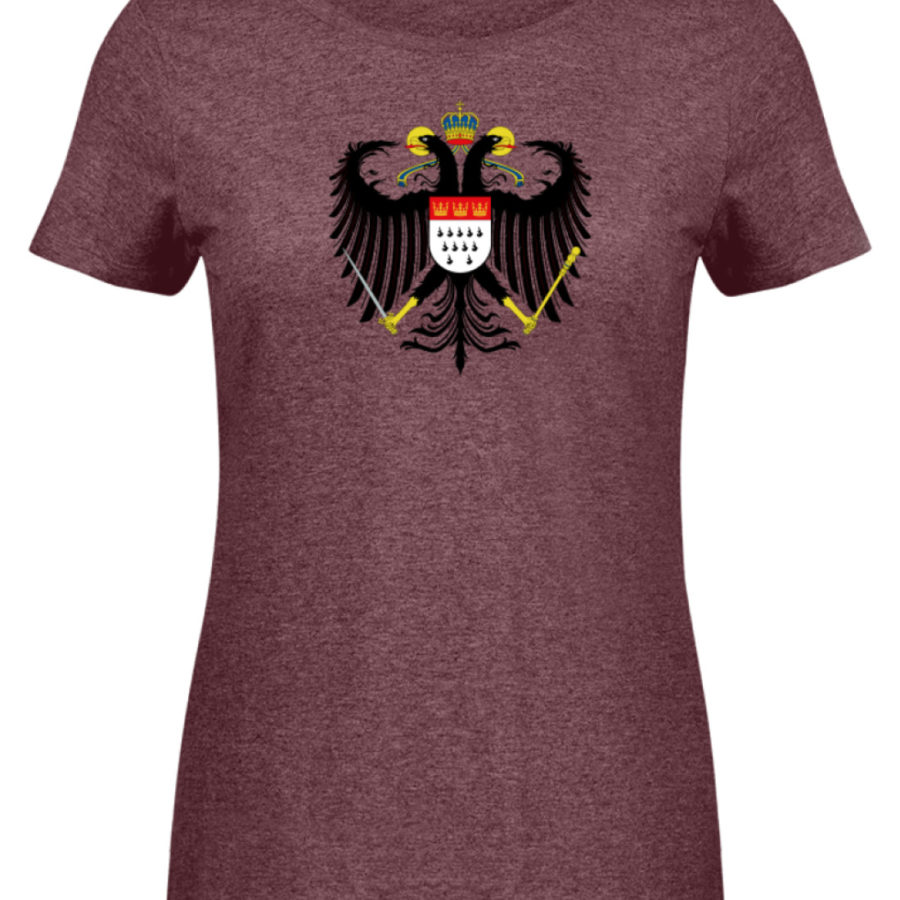 Kölner Wappen mit Adler auf Damen Melange Shirt – Bild 2