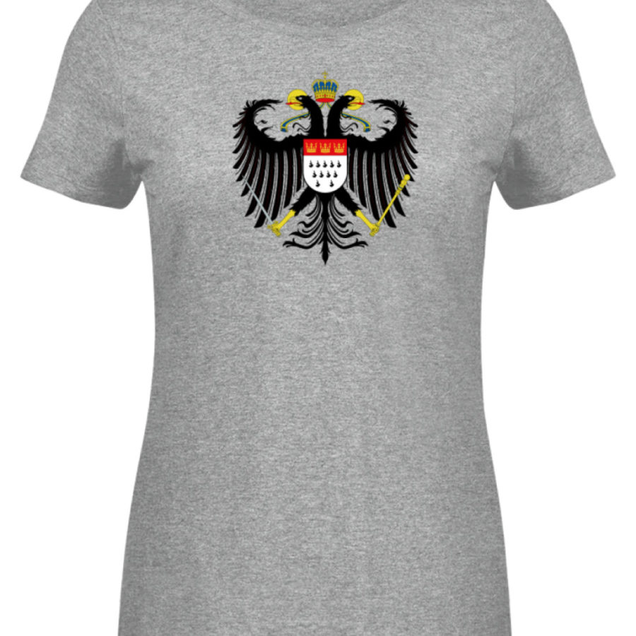 Kölner Wappen mit Adler auf Damen Melange Shirt – Bild 3