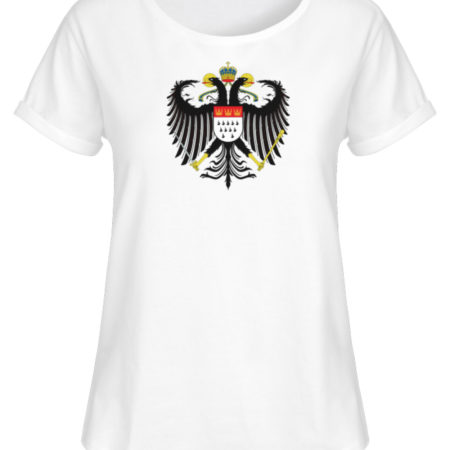 Kölner Wappen mit Adler auf Damen RollUp Shirt