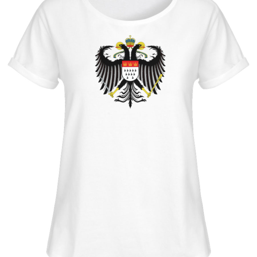 Kölner Wappen mit Adler auf Damen RollUp Shirt