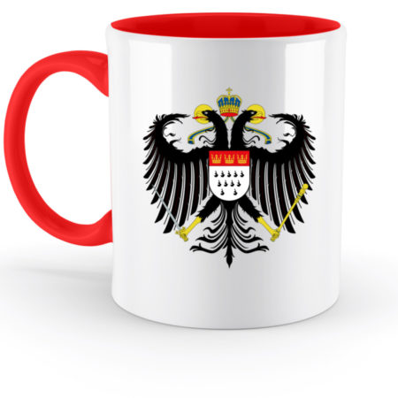 Kölner Wappen mit Adler auf zweifarbiger Tasse
