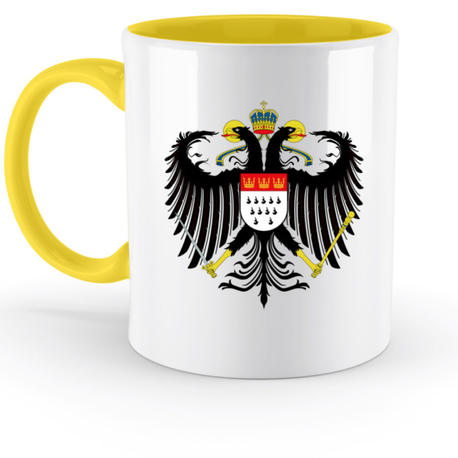Kölner Wappen mit Adler auf zweifarbiger Tasse – Bild 6