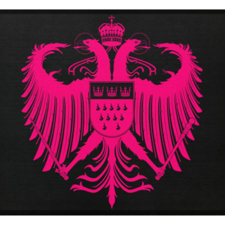 Kölner Wappen mit Adler in Pink auf Fußmatte