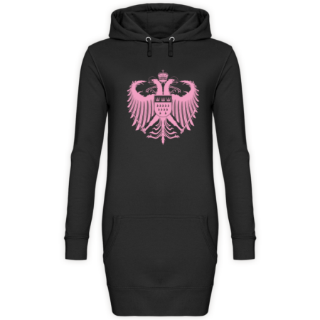 Kölner Wappen mit Adler in Rosa auf Hoodiekleid