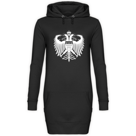 Kölner Wappen mit Adler in Weiß auf Hoodiekleid