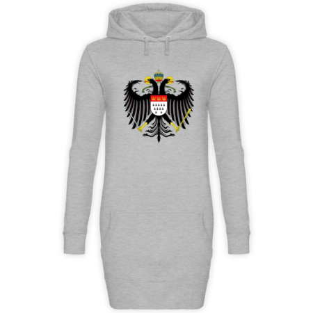 Kölner Wappen mit Adler auf Hoodie - Front - Sport-Grau-Meliert (Heather-Grey)