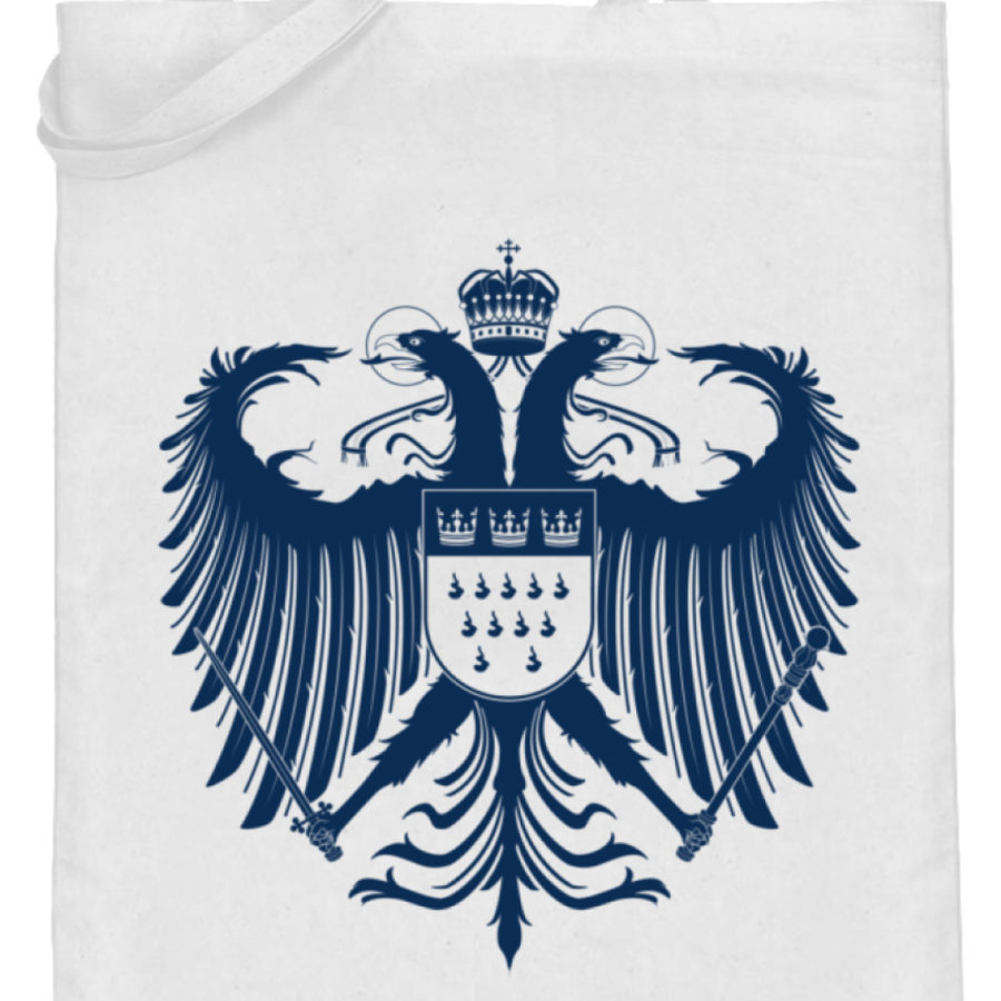 Kölner Wappen mit Adler in Dunkelblau auf Baumwoll-Beutel – Bild 3