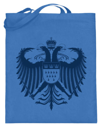 Kölner Wappen mit Adler in Dunkelblau auf Baumwoll-Beutel
