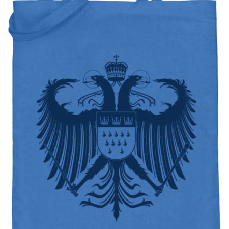 Kölner Wappen mit Adler in Dunkelblau auf Baumwoll-Beutel
