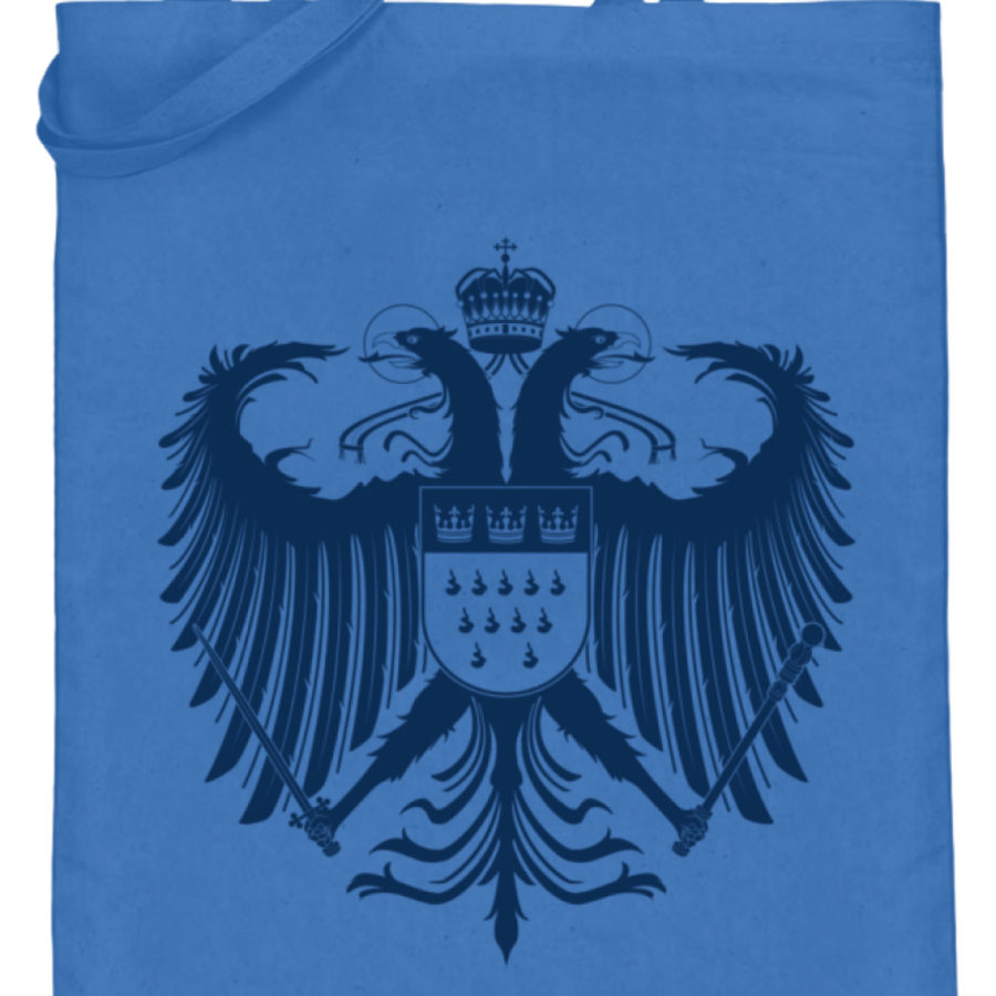 Kölner Wappen mit Adler in Dunkelblau auf Baumwoll-Beutel