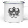 Kölner Wappen mit Adler in Dunkelgrau auf Emaille Tasse – Bild 2