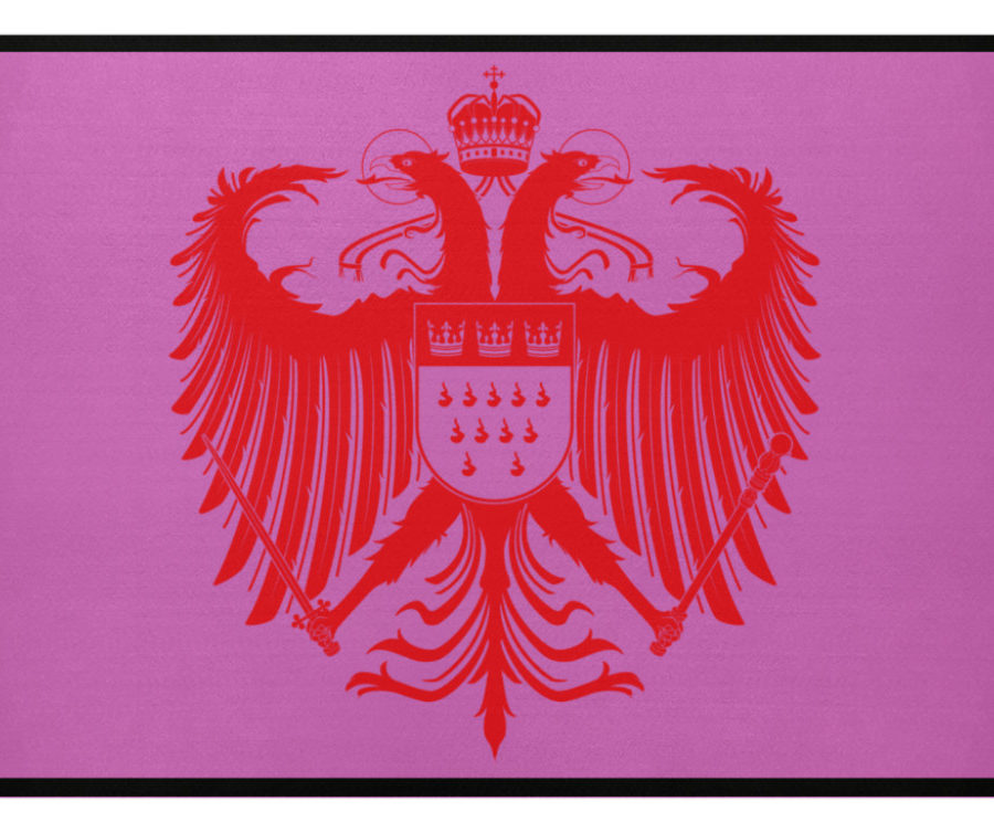 Kölner Wappen mit Adler in Rot auf Fußmatte – Bild 4