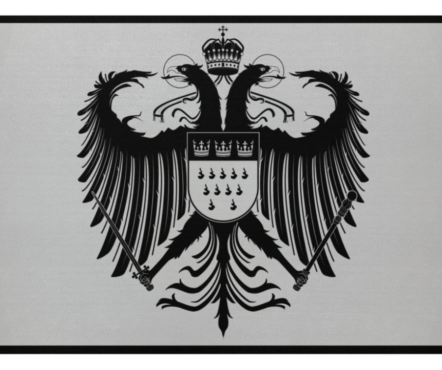 Kölner Wappen mit Adler in Schwarz auf Fußmatte – Bild 4