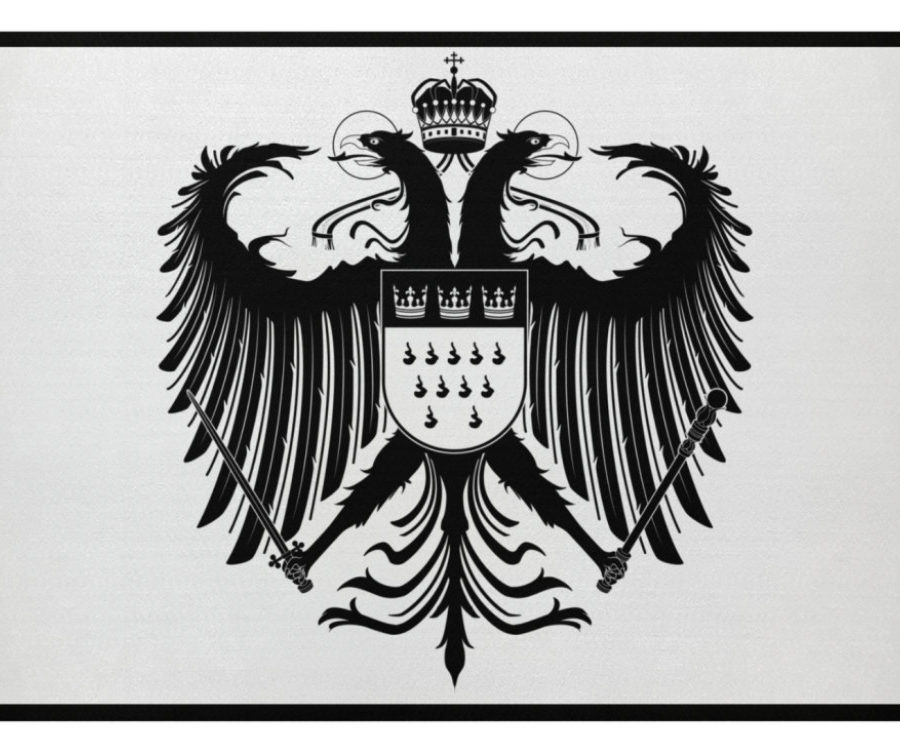 Kölner Wappen mit Adler in Schwarz auf Fußmatte – Bild 3