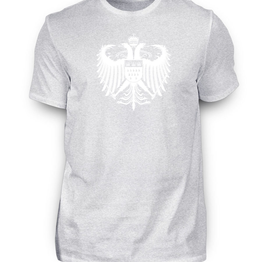 Kölner Wappen mit Adler in Weiß auf Herren T-Shirt (Premium) – Bild 2