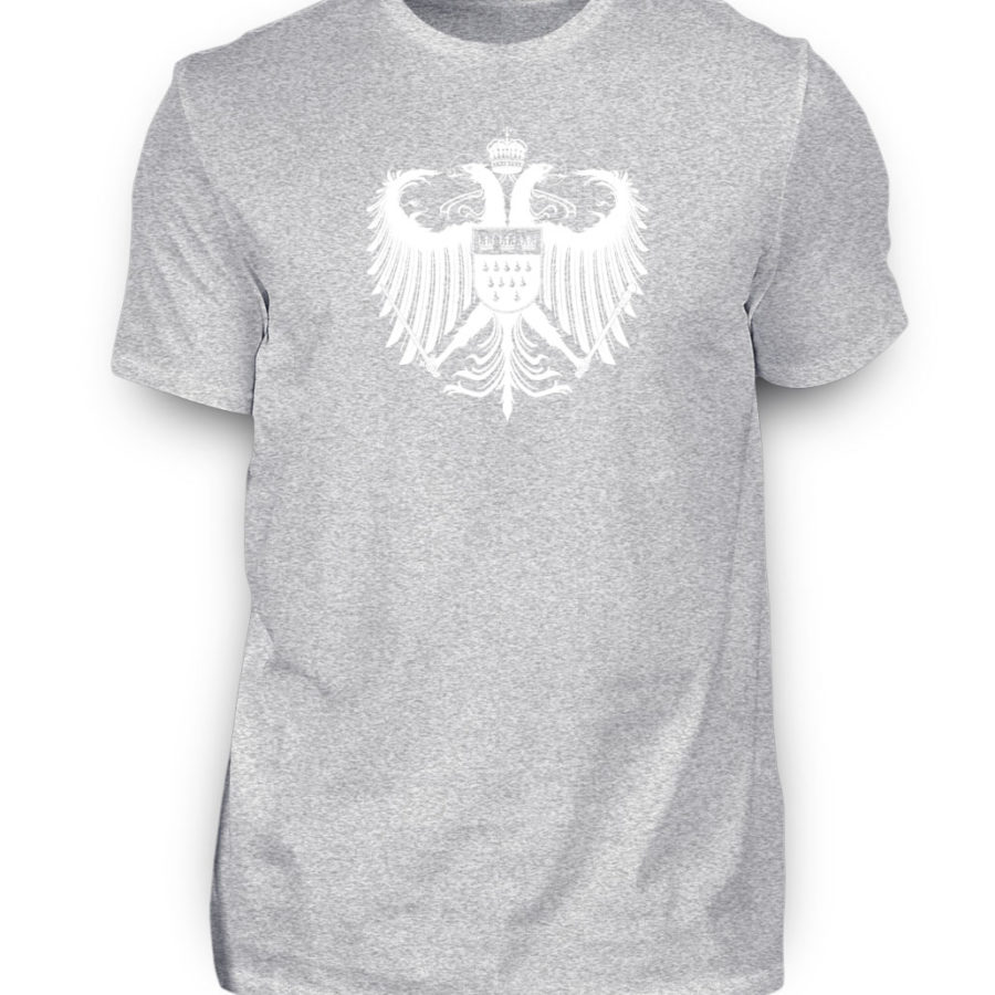 Kölner Wappen mit Adler in Weiß auf Herren T-Shirt (Premium) – Bild 3
