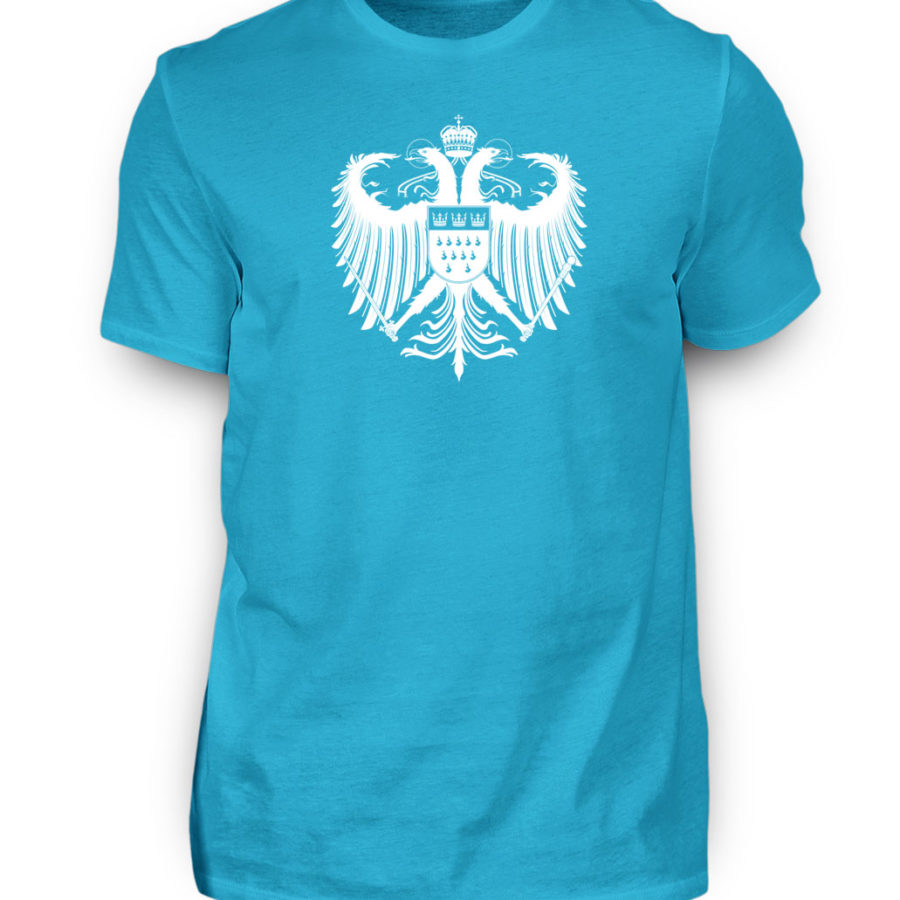 Kölner Wappen mit Adler in Weiß auf Herren T-Shirt (Premium) – Bild 17