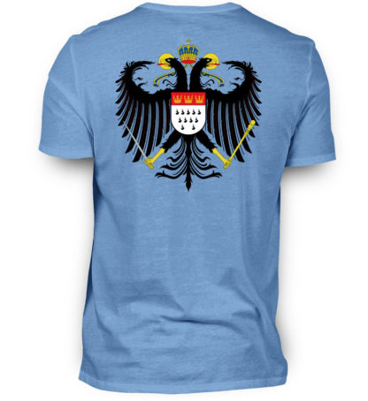 Aqua-türkises Shirt mit Kölner Wappen auf Rückseite