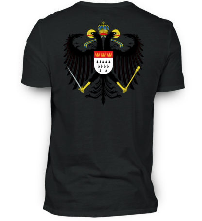 Asphalt-graues Shirt mit Kölner Wappen auf Rückseite