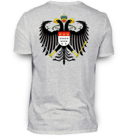 Grau-meliertes Shirt mit Kölner Wappen auf Rückseite