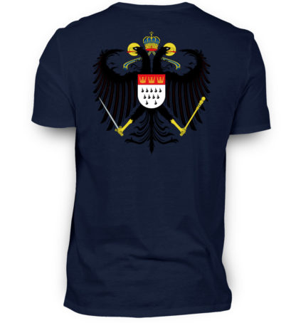 Navy-blaues Shirt mit Kölner Wappen auf Rückseite