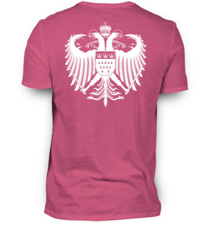Pinkes Shirt mit weißem Kölner Wappen auf Rückseite