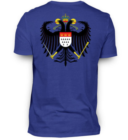 Royal-blaues Shirt mit Kölner Wappen auf Rückseite